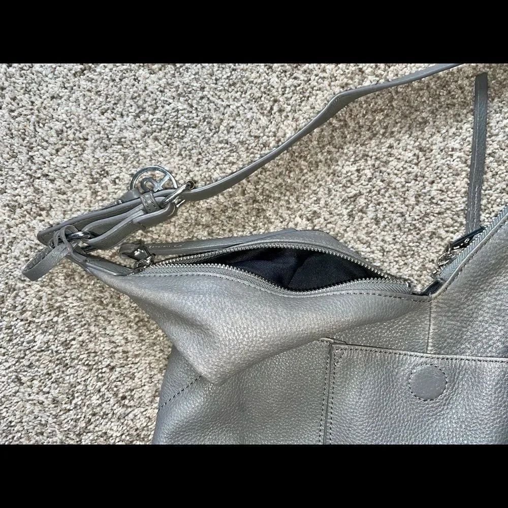 Linea Pelle Distressed Leather Asymmetrical Bag - Picture 4 of 8